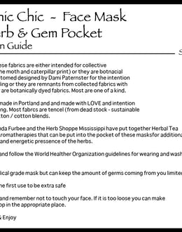 Vibrational Adornment Face Mask (with Herb Pocket)